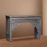 Indian Hand Carved Solid Wood Console Hall Table 20
